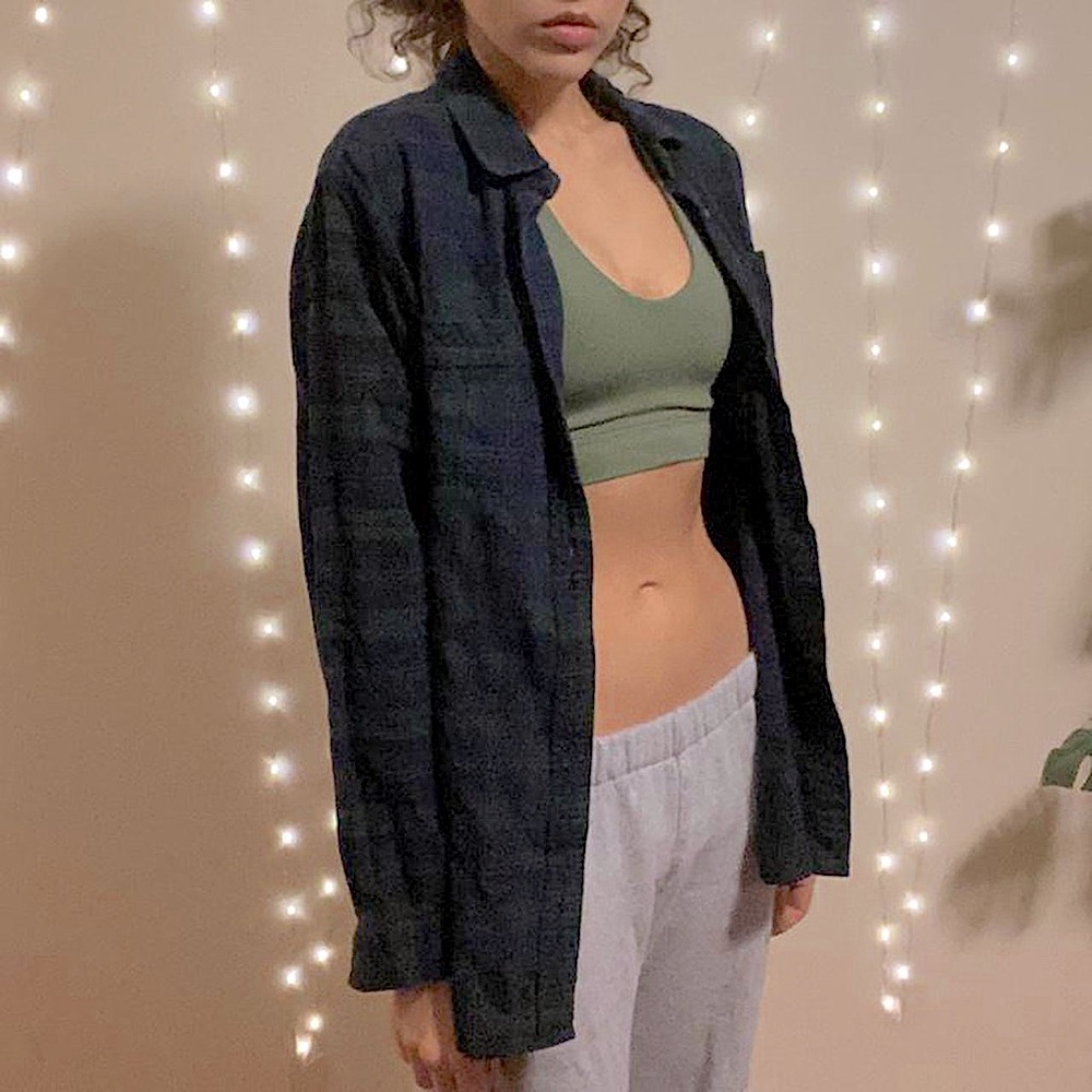 Urban Outfitters BDG Blue and Green Flannel Shirt